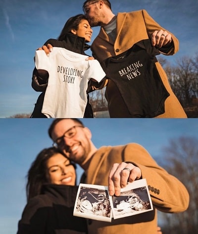 Homa Bash's pregnancy announcement.